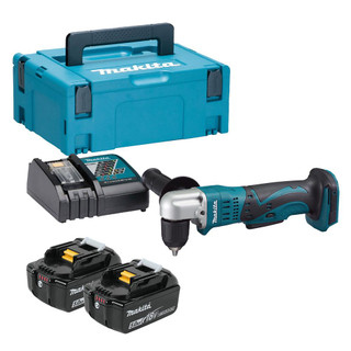 Makita DDA351RTJ 18V LXT Angle Drill with 2x 5.0Ah Batteries, Charger & Case Makita DDA351RTJ 18V LXT Angle Drill with 2x 5.0Ah Batteries, Charger & Case