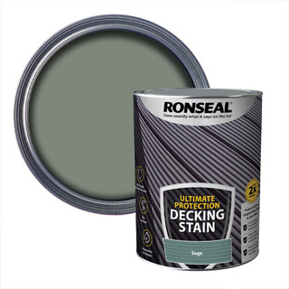 Ronseal Ultimate Protection Decking Stain 5L Sage Ronseal Ultimate Protection Decking Stain 5L Sage