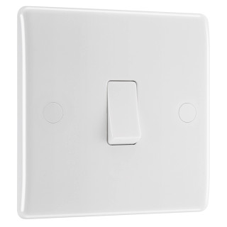 BG Electrical 800 Series 16AX 1-Gang 2-Way Light Switch White BG Electrical 800 Series 16AX 1-Gang 2-Way Light Switch White