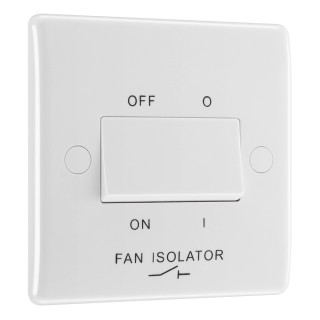 BG Electrical 800 Series 10A 1-Gang 3-Pole Fan Isolator Switch White BG Electrical 800 Series 10A 1-Gang 3-Pole Fan Isolator Switch White