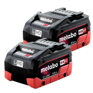 Metabo 5.5Ah 18V LiHD Battery Pack - Pack of 2 Metabo 5.5Ah 18V LiHD Battery Pack - Pack of 2