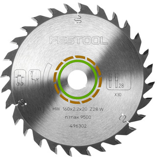Festool 496302 160mm x 20mm 28T Universal Wood Saw Blade