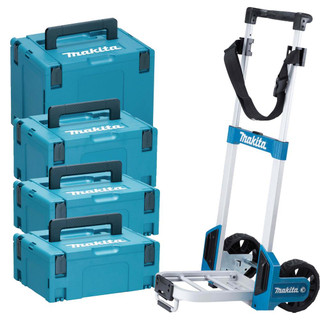 Makita MAKPAC 4 Piece Case Set with TR00000001 Trolley Makita MAKPAC 4 Piece Case Set with TR00000001 Trolley