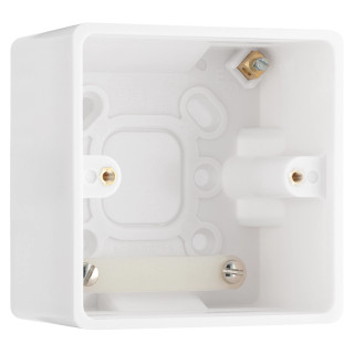 BG Electrical 800 Series 1-Gang Surface Pattress Box 50mm BG Electrical 800 Series 1-Gang Surface Pattress Box 50mm