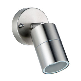 Luceco Exterior Decorative Stainless Steel IP54 Adjustable GU10 Wall Light