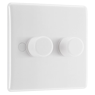 BG Electrical 800 Series 2-Gang 2-Way LED Dimmer Switch White BG Electrical 800 Series 2-Gang 2-Way LED Dimmer Switch White