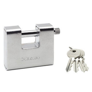 Master Lock 80mm Padlock with chrome plated hardened steel shell Master Lock 80mm Padlock with chrome plated hardened steel shell