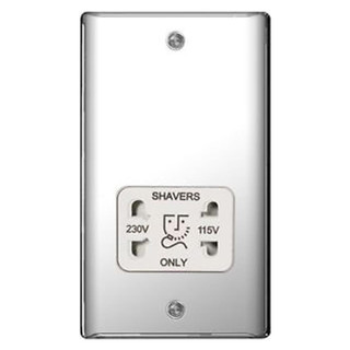 BG NPC20W-01 BG Chrome Shaver Socket 115/230V Dual Volt - White BG NPC20W-01 BG Chrome Shaver Socket 115/230V Dual Volt - White