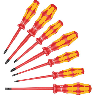 Wera 7 Piece Kraftform '160 ISS/7' Extra Slim VDE Screwdriver Set Wera 7 Piece Kraftform '160 ISS/7' Extra Slim VDE Screwdriver Set
