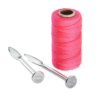 Ragni Solid Forged Line Pins & 76m Hi Vis Braided Nylon Brick Llne Ragni Solid Forged Line Pins & 76m Hi Vis Braided Nylon Brick Llne