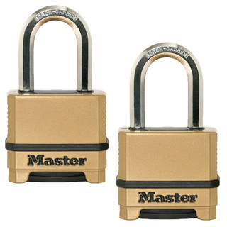Master Lock 50mm Excell Chrome Combination Padlock Twinpack Master Lock 50mm Excell Chrome Combination Padlock Twinpack