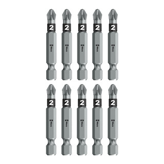 Wera '855/4' Extra Tough BiTorsion 50mm PZ2 Screwdriver Bits - Pack of 10 Wera '855/4' Extra Tough BiTorsion 50mm PZ2 Screwdriver Bits - Pack of 10