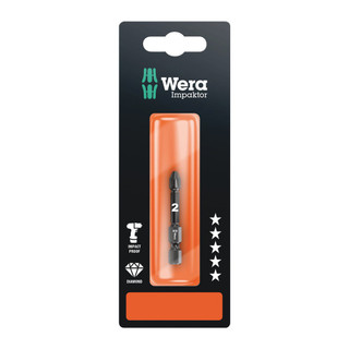 Wera Impaktor '855/4 IMP DC SB' 50mm PZ2 Diamond Impact Screwdriver Bit Wera Impaktor '855/4 IMP DC SB' 50mm PZ2 Diamond Impact Screwdriver Bit