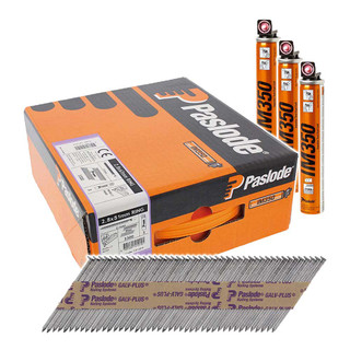 Paslode 34° 51 x 2.8mm Galvanised Plus IM350+ Collated Nails - Pack of 3300 Paslode 34° 51 x 2.8mm Galvanised Plus IM350+ Collated Nails - Pack of 3300