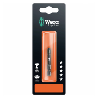 Wera Impaktor '855/4 IMP DC SB' 50mm PZ3 Diamond Impact Screwdriver Bit Wera Impaktor '855/4 IMP DC SB' 50mm PZ3 Diamond Impact Screwdriver Bit