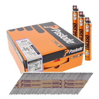 Paslode 34° 63 x 2.8mm Galvanised Plus IM350+ Collated Nails - Pack of 3300 Paslode 34° 63 x 2.8mm Galvanised Plus IM350+ Collated Nails - Pack of 3300