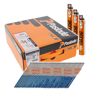 Paslode 34° 63 x 2.8mm Hot Dip Galvanised IM350+ Collated Nails - Pack of 3300 Paslode 34° 63 x 2.8mm Hot Dip Galvanised IM350+ Collated Nails - Pack of 3300