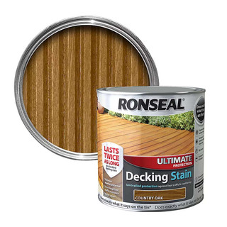 Ronseal Ultimate Protection Decking Stain 5L Country Oak Ronseal Ultimate Protection Decking Stain 5L Country Oak