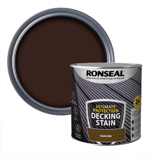 Ronseal Ultimate Protection Decking Stain, Dark Oak - 2.5L Ronseal Ultimate Protection Decking Stain, Dark Oak - 2.5L