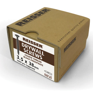 Reisser 3.5 x 38mm Drywall Screws - Box of 1000 Reisser 3.5 x 38mm Drywall Screws - Box of 1000