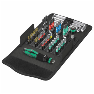 Wera 52 Piece Kraftform Kompact '100' Screwdriver Bit / L-Key Set With Quick Release Bit Holder Wera 52 Piece Kraftform Kompact '100' Screwdriver Bit / L-Key Set With Quick Release Bit Holder