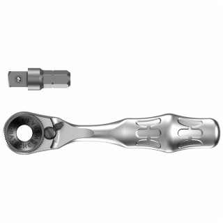 Wera Zyklop '8001 A Mini 1' 1/4" Sq. Ratchet with 1/4’’ Socket Adaptor Wera Zyklop '8001 A Mini 1' 1/4" Sq. Ratchet with 1/4’’ Socket Adaptor