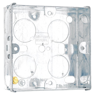 BG Electrical 1-Gang Metal Knockout Box 25mm BG Electrical 1-Gang Metal Knockout Box 25mm