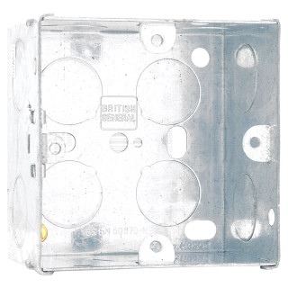 BG Electrical 1-Gang Metal Knockout Box 47mm BG Electrical 1-Gang Metal Knockout Box 47mm