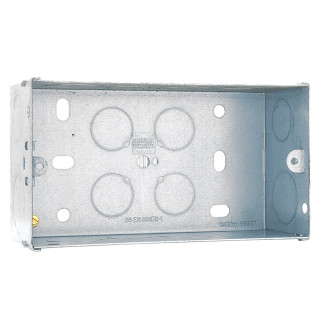 BG Electrical 2-Gang Metal Knockout Box 47mm BG Electrical 2-Gang Metal Knockout Box 47mm