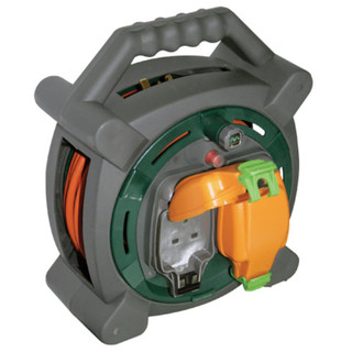 Masterplug Outdoor Power 13A Case Reel With 2 Waterproof Sockets 20m