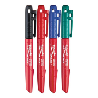 Milwaukee INKZALL Fine Point Colour Marker - Pack of 4 Milwaukee INKZALL Fine Point Colour Marker - Pack of 4