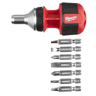 Milwaukee 8 In 1 Compact Ratcheting Multi-Bit Screwdriver Milwaukee 8 In 1 Compact Ratcheting Multi-Bit Screwdriver