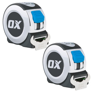 OX Professional Tape Measure 8m/26ft - Pack of 2 OX Professional Tape Measure 8m/26ft - Pack of 2