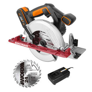 Worx WX530 20V MAX 165mm Circular Saw with 1 x 2Ah Battery & Charger