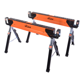 Vaunt Heavy Duty Adjustable Height Saw Horse Twin Pack