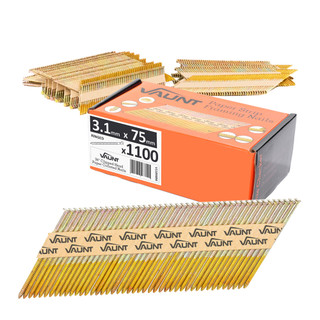 Vaunt 75mm x 3.1mm 34° Angled Framing Nails - Pack of 1100 Vaunt 75mm x 3.1mm 34° Angled Framing Nails - Pack of 1100