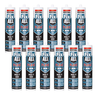 Soudal Fix ALL Flexi White Sealant Adhesive (290ml) Box of 12 Soudal Fix ALL Flexi White Sealant Adhesive (290ml) Box of 12