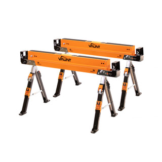 Vaunt Heavy Duty Fully Adjustable Saw Horse Twin Pack
