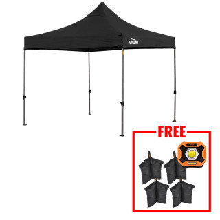 Vaunt 3m x 3m Steel Pop Up Gazebo - Black Vaunt 3m x 3m Steel Pop Up Gazebo - Black