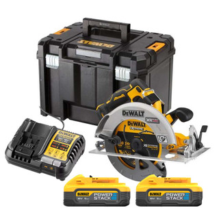Dewalt DCS573H2T 18V XR Brushless 190mm Circular Saw with FLEXVOLT Advantage, 2x 5.0Ah Powerstack Batteries, Charger & TSTAK VI Case Dewalt DCS573H2T 18V XR Brushless 190mm Circular Saw with FLEXVOLT Advantage, 2x 5.0Ah Powerstack Batteries, Charger & TSTAK VI Case