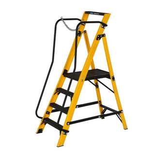 Werner Megastep Platform Fibreglass Ladder - 4 Tread Werner Megastep Platform Fibreglass Ladder - 4 Tread