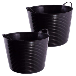Gorilla Medium 26L Black Tub - Pack of 2 Gorilla Medium 26L Black Tub - Pack of 2