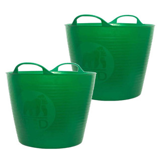 Gorilla Medium 26L Tub - Green - Pack of 2 Gorilla Medium 26L Tub - Green - Pack of 2