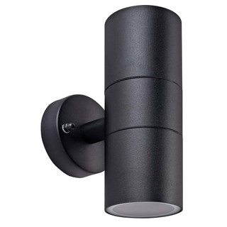 Luceco Azurar External Stainless Steel Up/Down Wall Light - Black