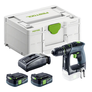 Festool CXS 12 12V Brushless Drill, 2x 2.5Ah Batteries, Charger & Case