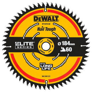 Dewalt DT1670-QZ 184mm x 16mm 60T ELITE Circular Saw Blade