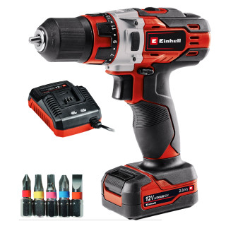 Einhell Cordless drill WITH 2 lithium batteries 12v 1.3ah TE-CD 12 Li