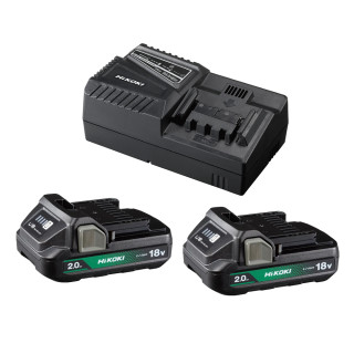 Hikoki 18V Starter Pack - 2x BSL1820M 2.0Ah 18V Batteries & UC18YFSL Charger Hikoki 18V Starter Pack - 2x BSL1820M 2.0Ah 18V Batteries & UC18YFSL Charger