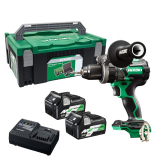 Hikoki DV18DCJRZ 18V Brushless Combi Drill, 2x 5.0Ah MultiVolt Batteries, Fast Charger & Case Hikoki DV18DCJRZ 18V Brushless Combi Drill, 2x 5.0Ah MultiVolt Batteries, Fast Charger & Case