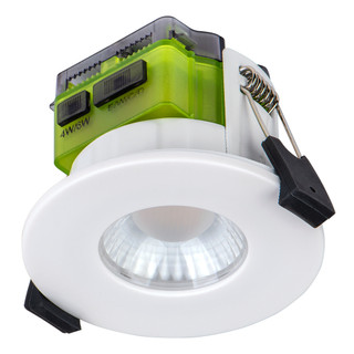 Luceco FType MK2 Flat Fixed Cylinder Fire Rated Led Downlight CCT Colour Change White 4-6W 710/725/750/745Lm